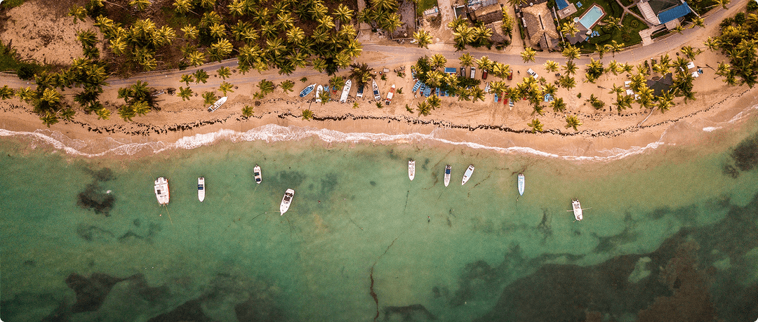 Aerial beach view